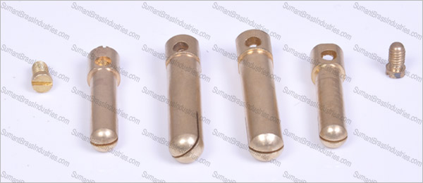 Brass electrical plug pin